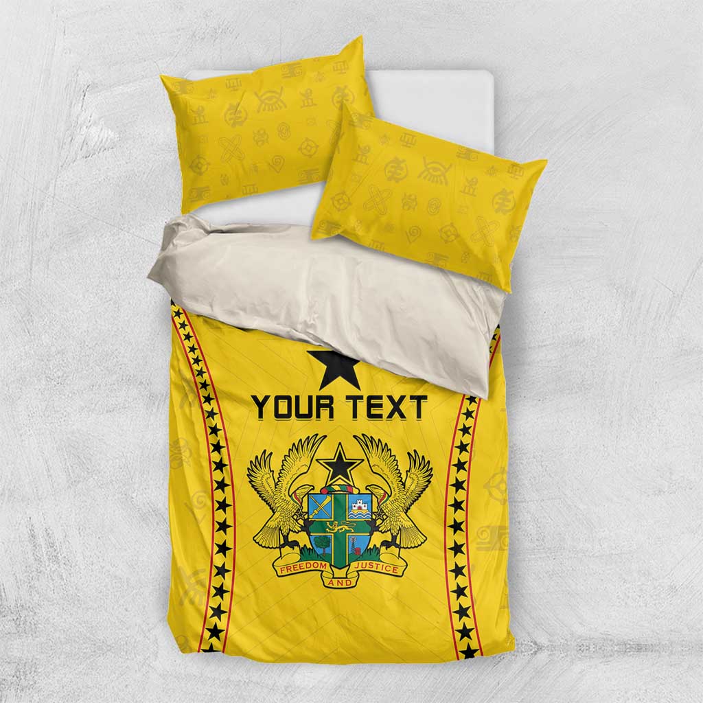 Custom Ghana Football Bedding Set Mix Adinkra Pattern LT15