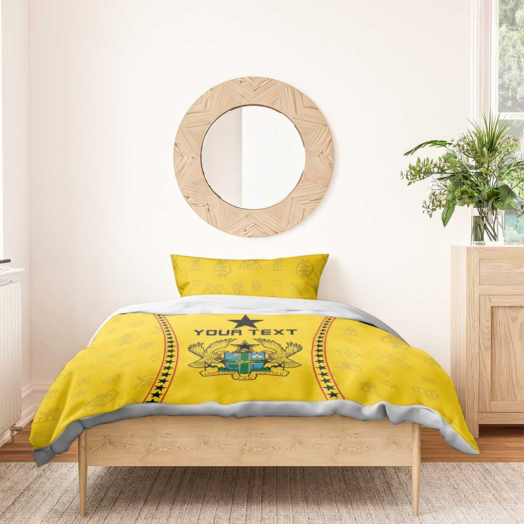 Custom Ghana Football Bedding Set Mix Adinkra Pattern LT15