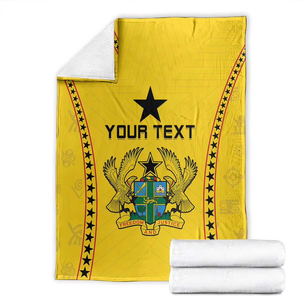 Custom Ghana Football Blanket Mix Adinkra Pattern LT15
