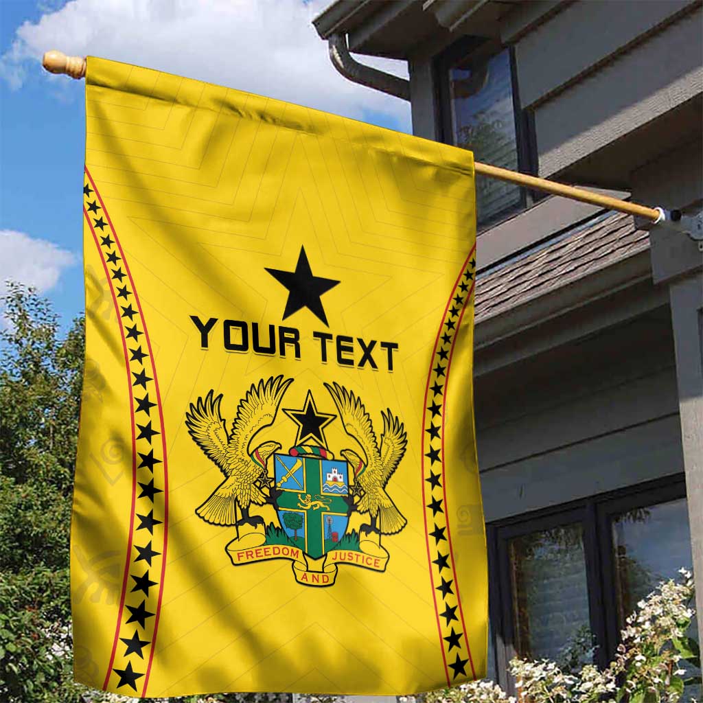 Custom Ghana Football Garden Flag Mix Adinkra Pattern LT15