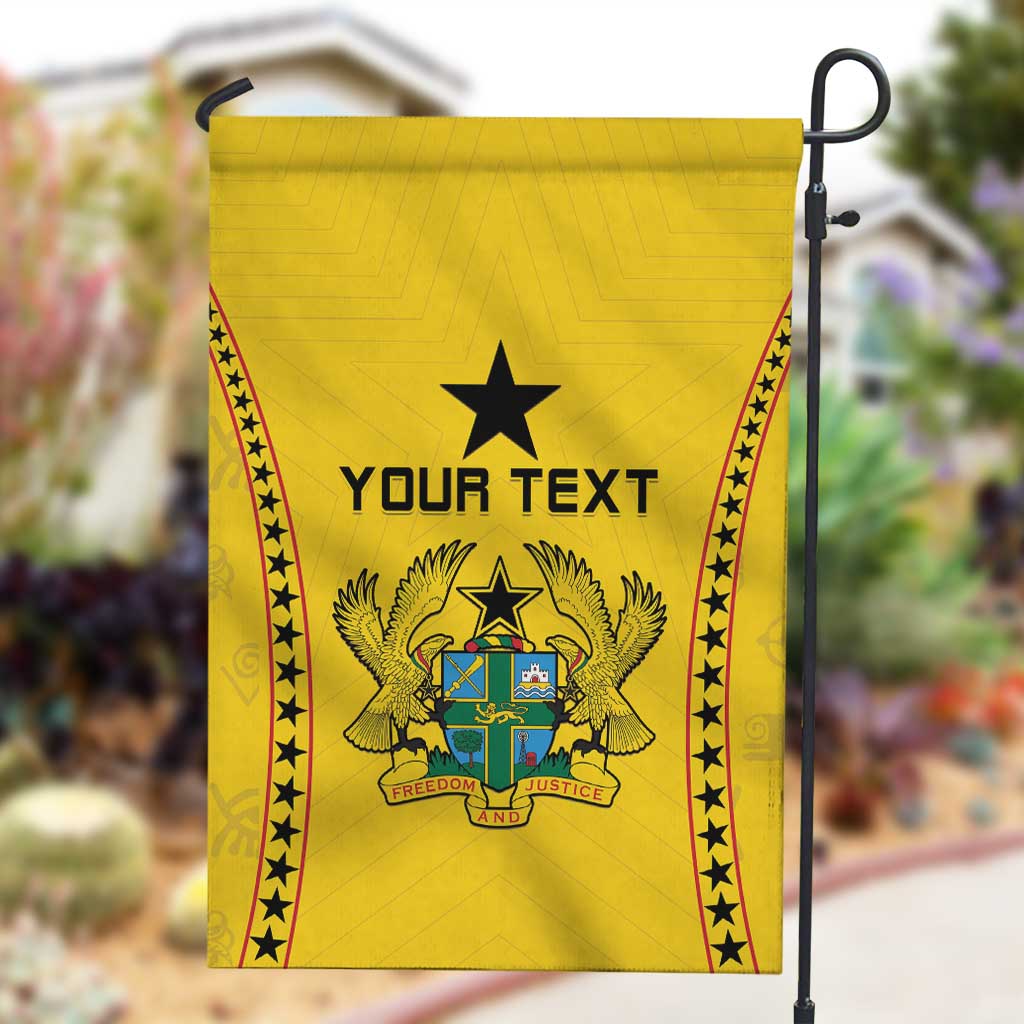 Custom Ghana Football Garden Flag Mix Adinkra Pattern LT15