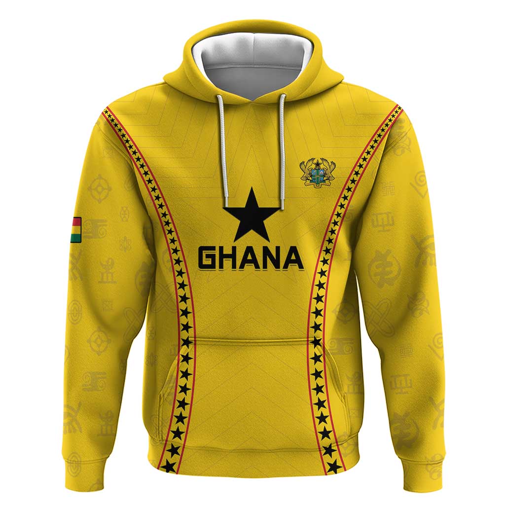 Custom Ghana Football Hoodie Go Black Stars LT15
