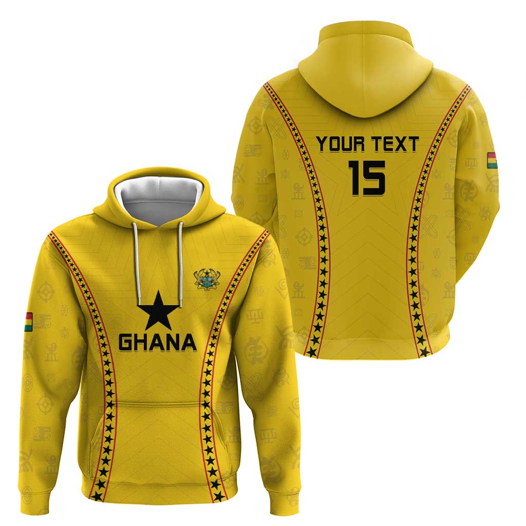 Custom Ghana Football Hoodie Go Black Stars LT15