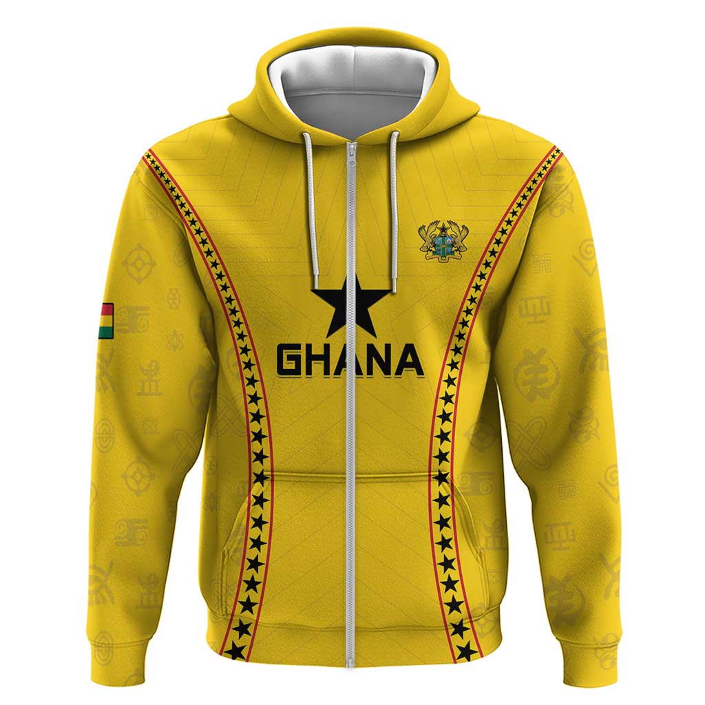 Custom Ghana Football Hoodie Go Black Stars LT15