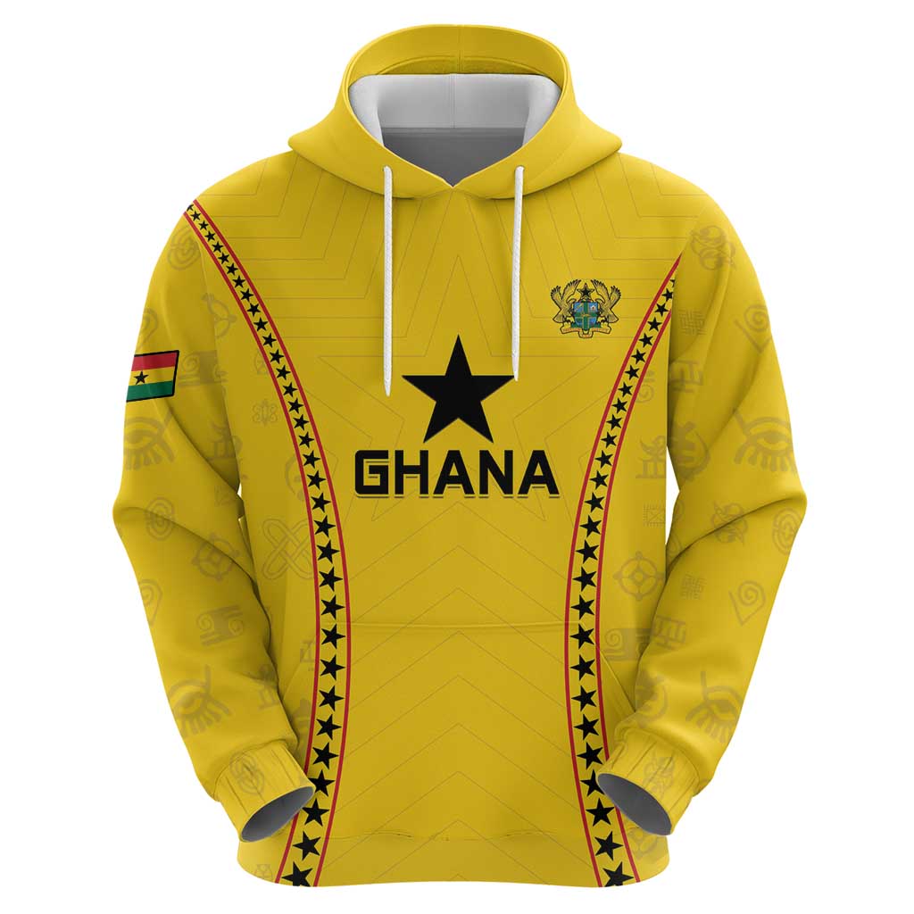 Custom Ghana Football Hoodie Go Black Stars LT15