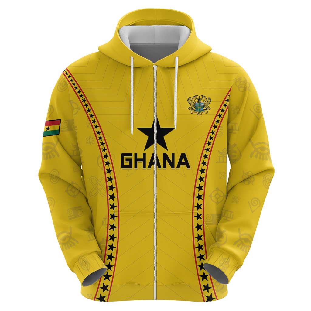 Custom Ghana Football Hoodie Go Black Stars LT15