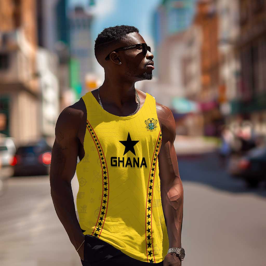 Custom Ghana Football Men Tank Top Mix Adinkra Pattern LT15