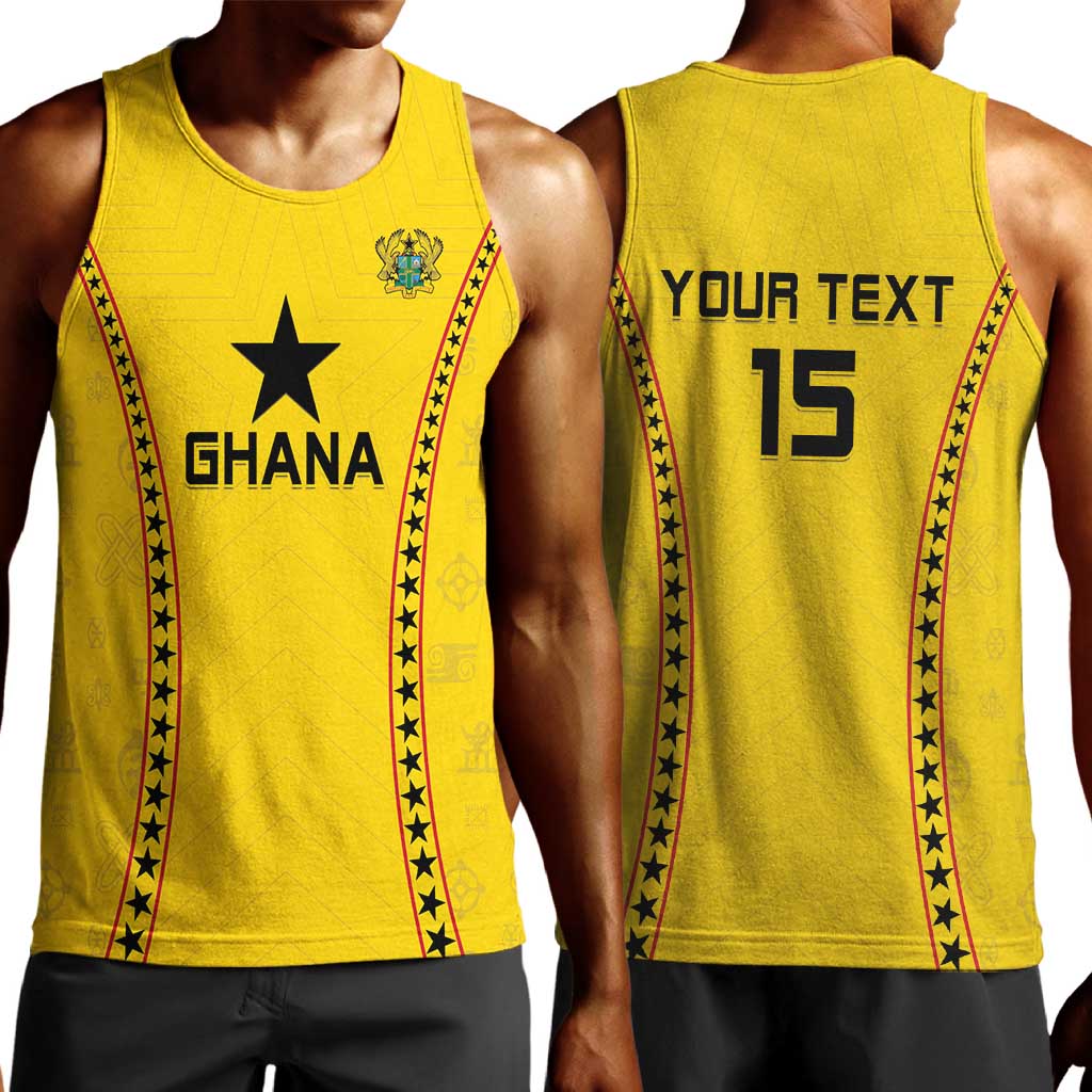Custom Ghana Football Men Tank Top Mix Adinkra Pattern LT15