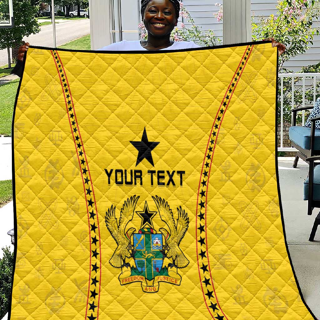 Custom Ghana Football Quilt Mix Adinkra Pattern LT15