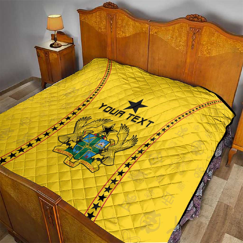 Custom Ghana Football Quilt Mix Adinkra Pattern LT15