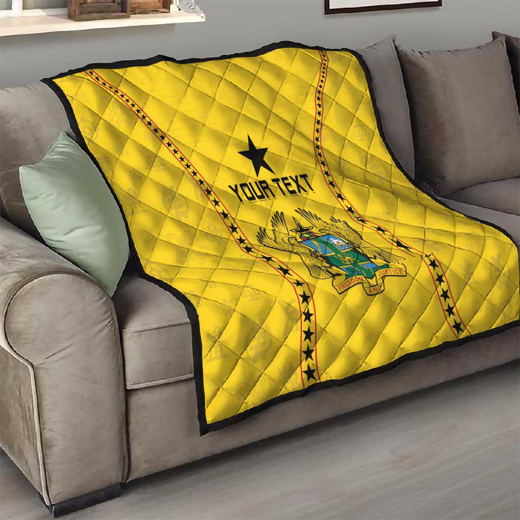 Custom Ghana Football Quilt Mix Adinkra Pattern LT15