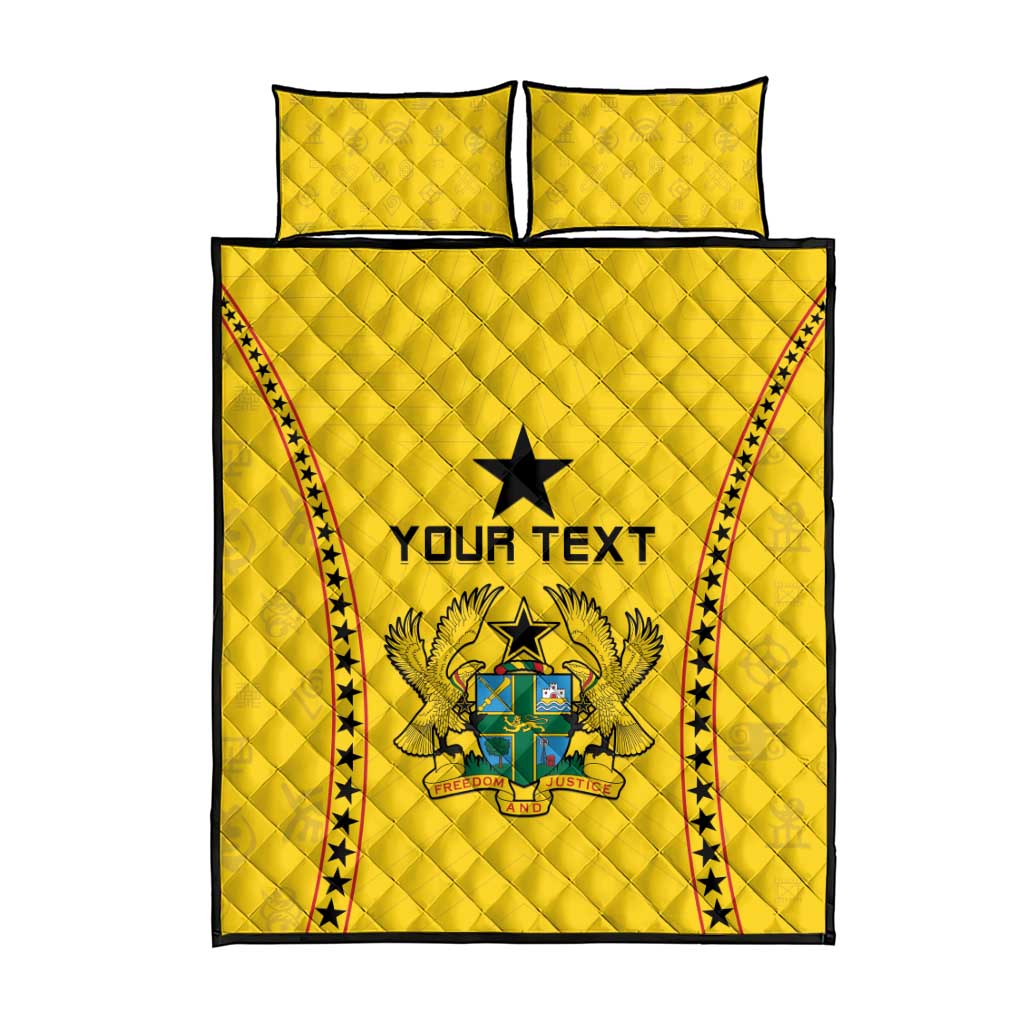Custom Ghana Football Quilt Bed Set Mix Adinkra Pattern LT15