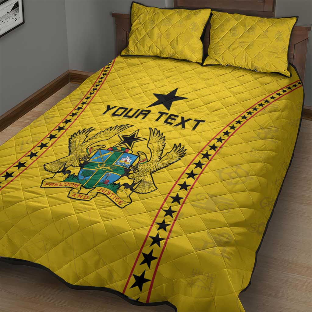 Custom Ghana Football Quilt Bed Set Mix Adinkra Pattern LT15