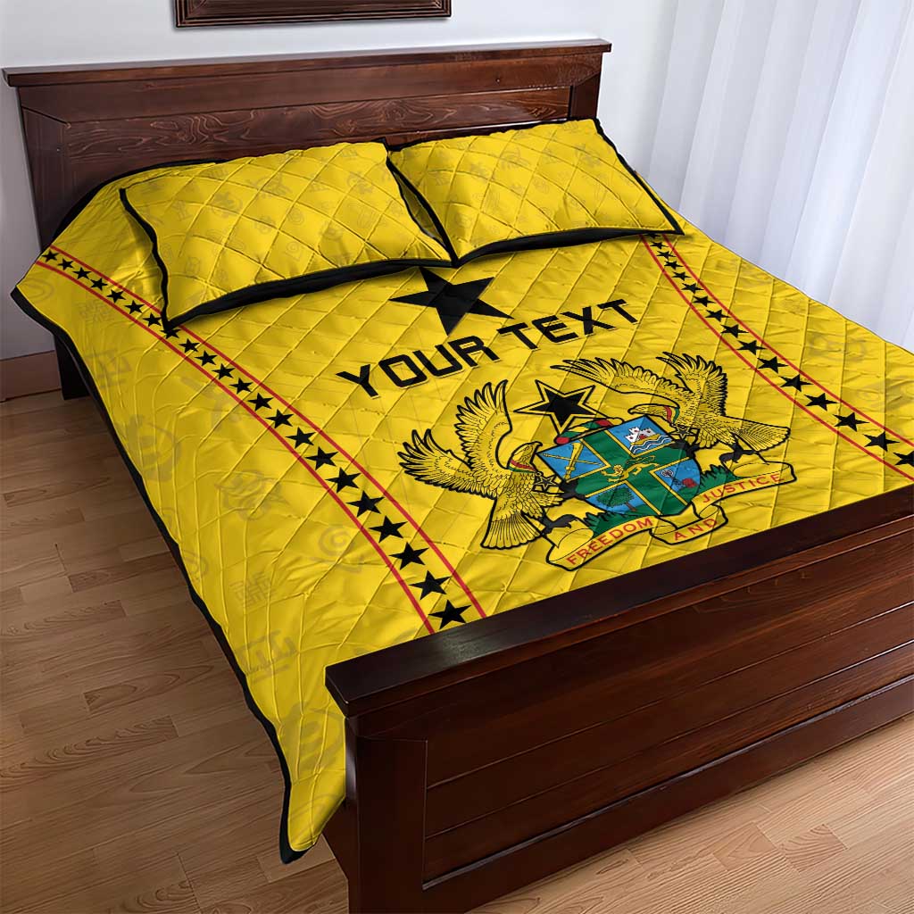 Custom Ghana Football Quilt Bed Set Mix Adinkra Pattern LT15