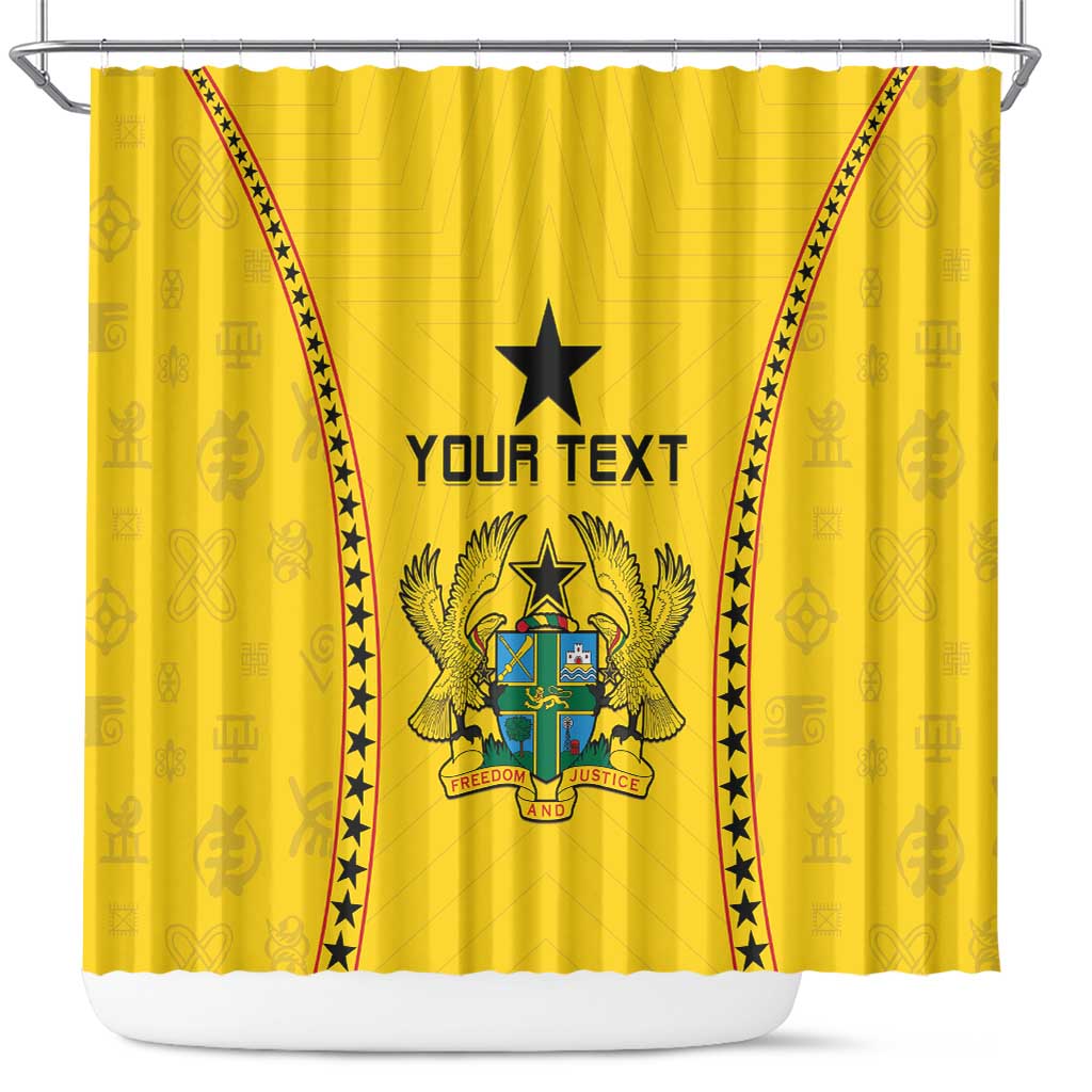 Custom Ghana Football Shower Curtain Go Black Stars LT15