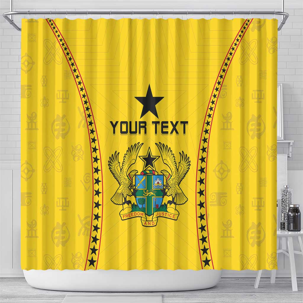 Custom Ghana Football Shower Curtain Go Black Stars LT15