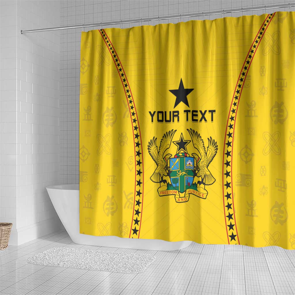 Custom Ghana Football Shower Curtain Go Black Stars LT15