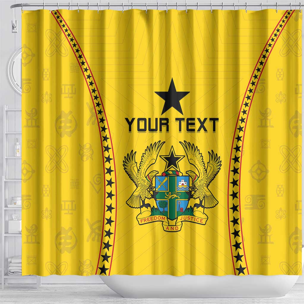 Custom Ghana Football Shower Curtain Go Black Stars LT15