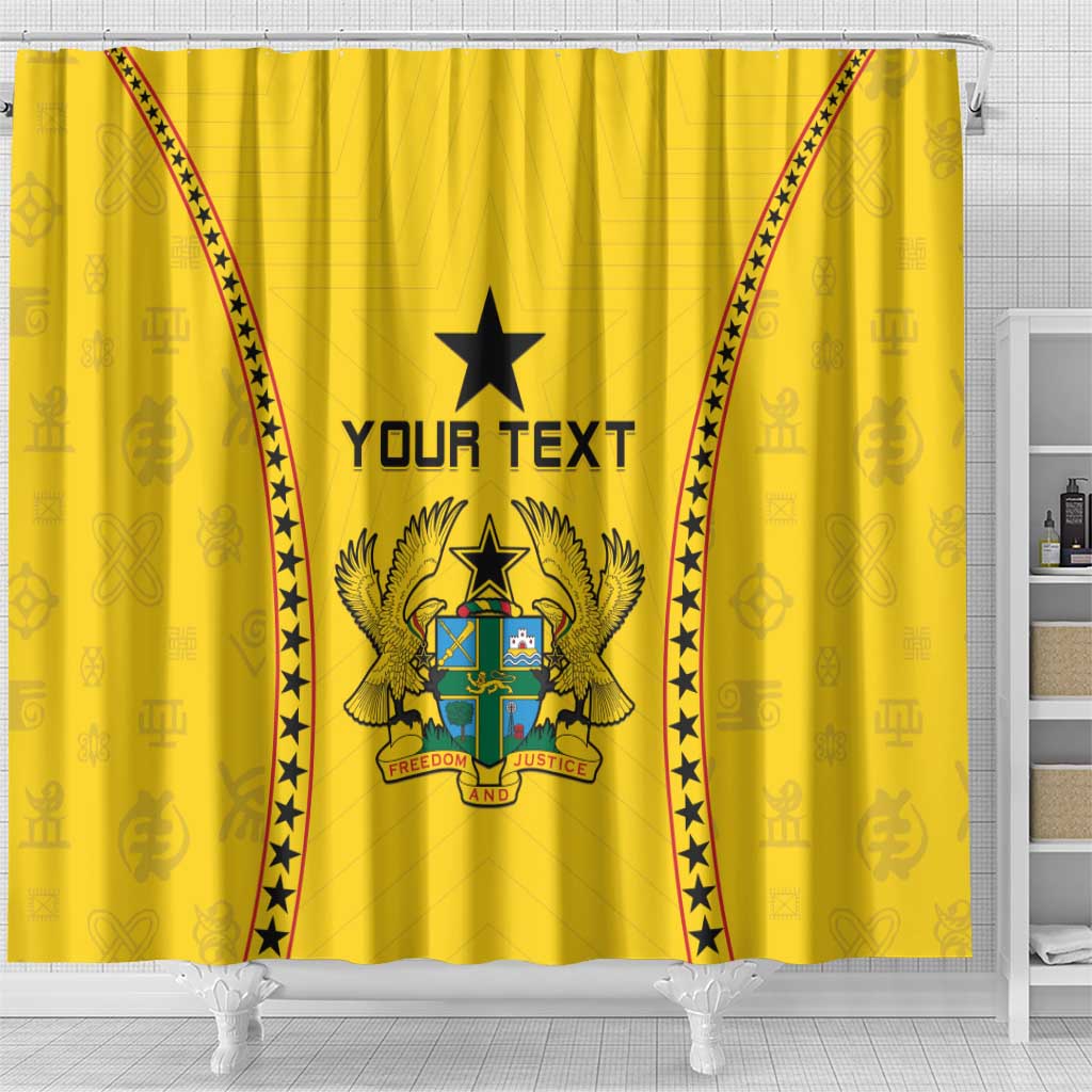 Custom Ghana Football Shower Curtain Go Black Stars LT15