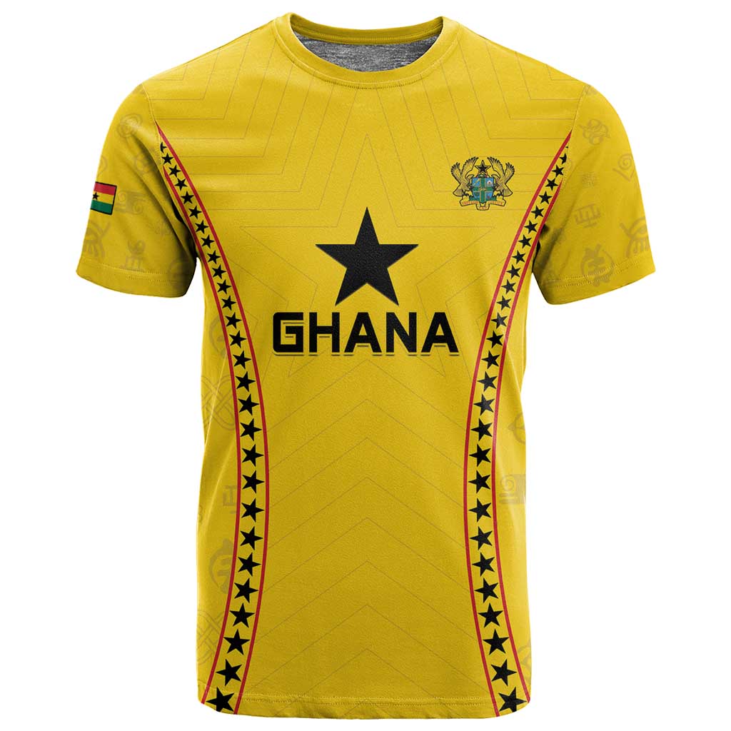 Custom Ghana Football T shirt Mix Adinkra Pattern LT15