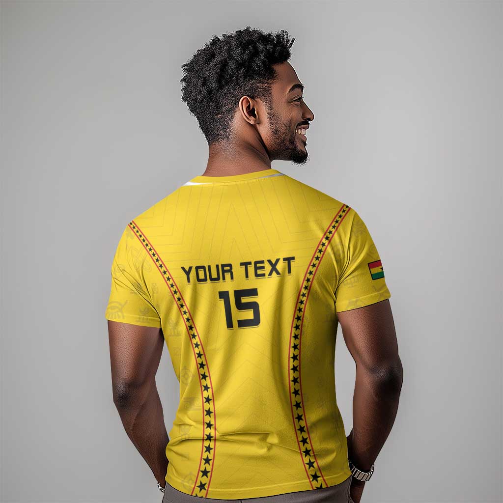 Custom Ghana Football T shirt Mix Adinkra Pattern LT15