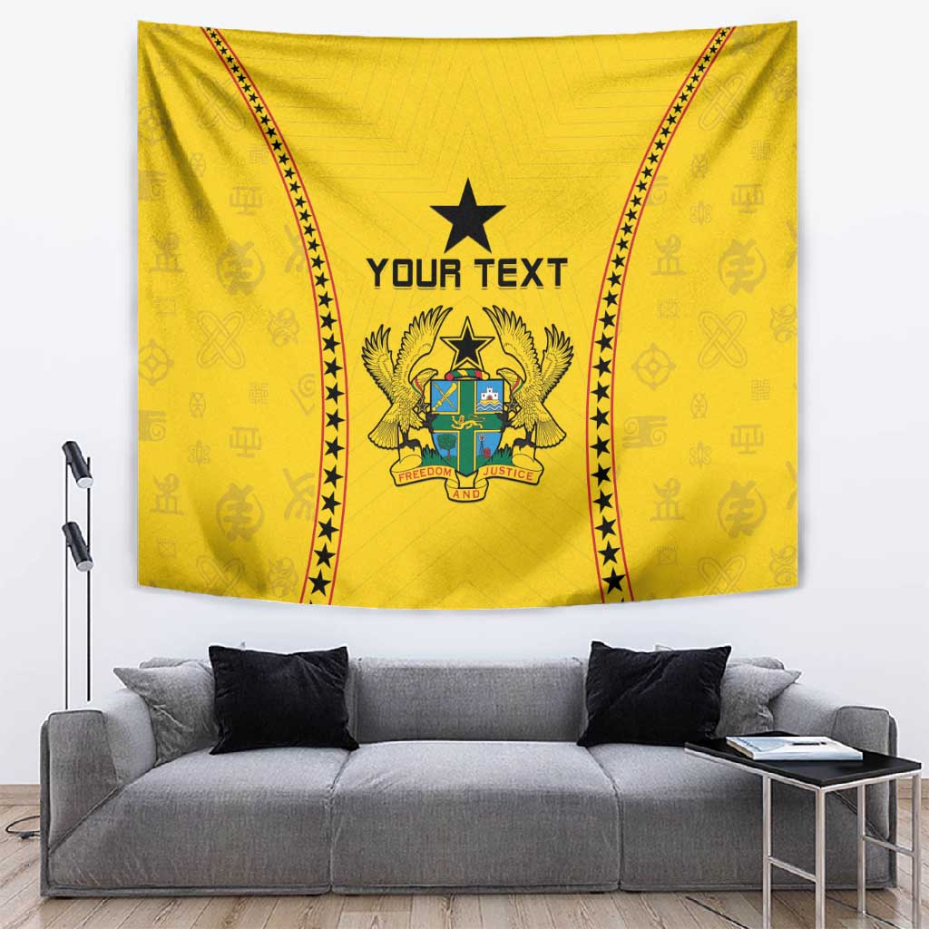 Custom Ghana Football Tapestry Mix Adinkra Pattern LT15