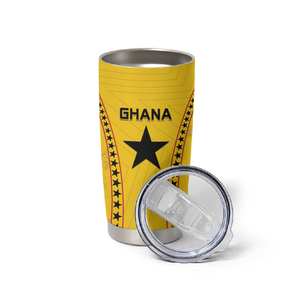 Custom Ghana Football Tumbler Cup Mix Adinkra Pattern LT15