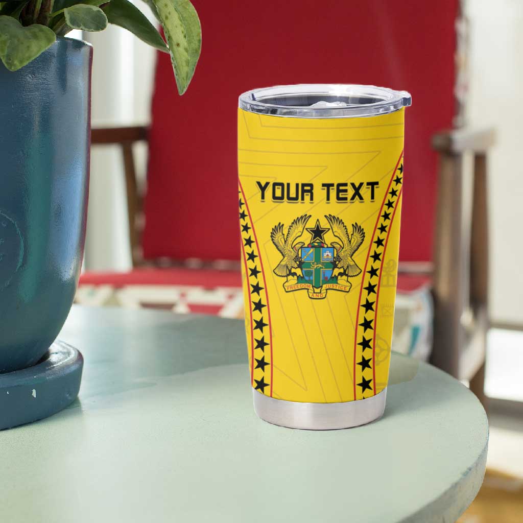 Custom Ghana Football Tumbler Cup Mix Adinkra Pattern LT15