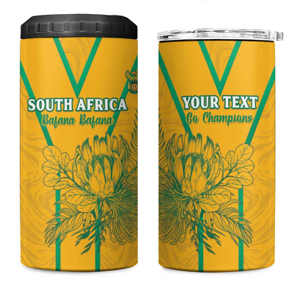 Custom Afro South Africa Soccer 4 in 1 Can Cooler Tumbler Go Champions LT15