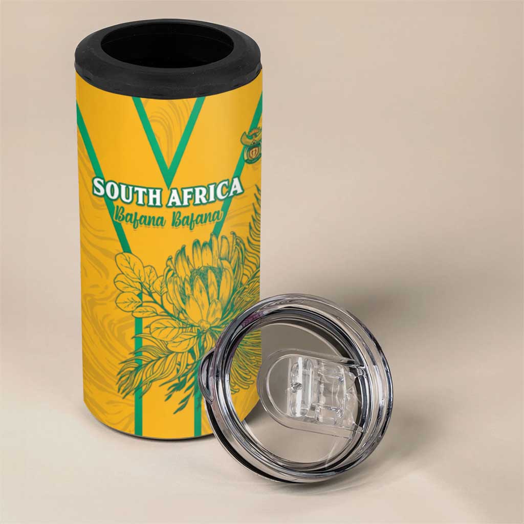 Custom Afro South Africa Soccer 4 in 1 Can Cooler Tumbler Go Champions LT15