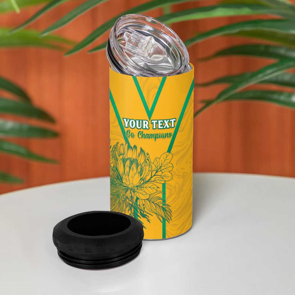 Custom Afro South Africa Soccer 4 in 1 Can Cooler Tumbler Go Champions LT15