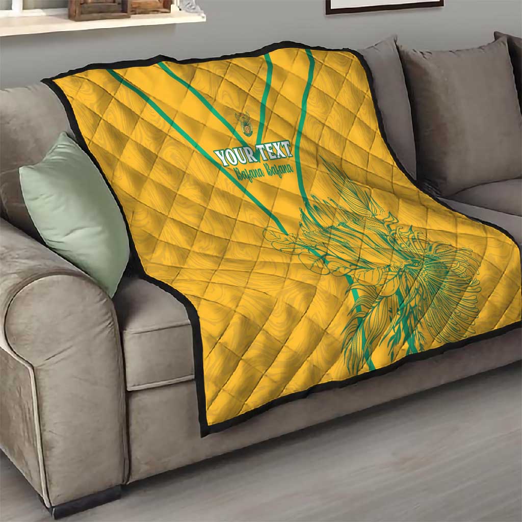 Custom Afro South Africa Soccer Quilt Go Champions LT15