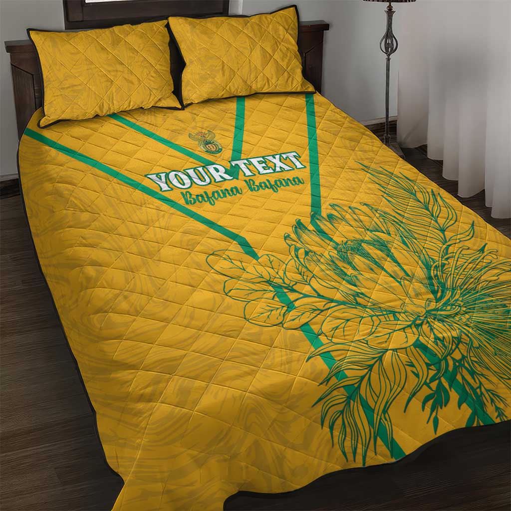 Custom Afro South Africa Soccer Quilt Bed Set Go Champions LT15