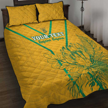 Custom Afro South Africa Soccer Quilt Bed Set Go Champions LT15