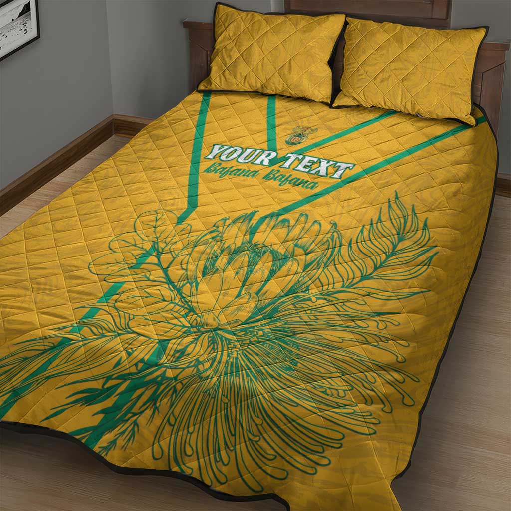 Custom Afro South Africa Soccer Quilt Bed Set Go Champions LT15