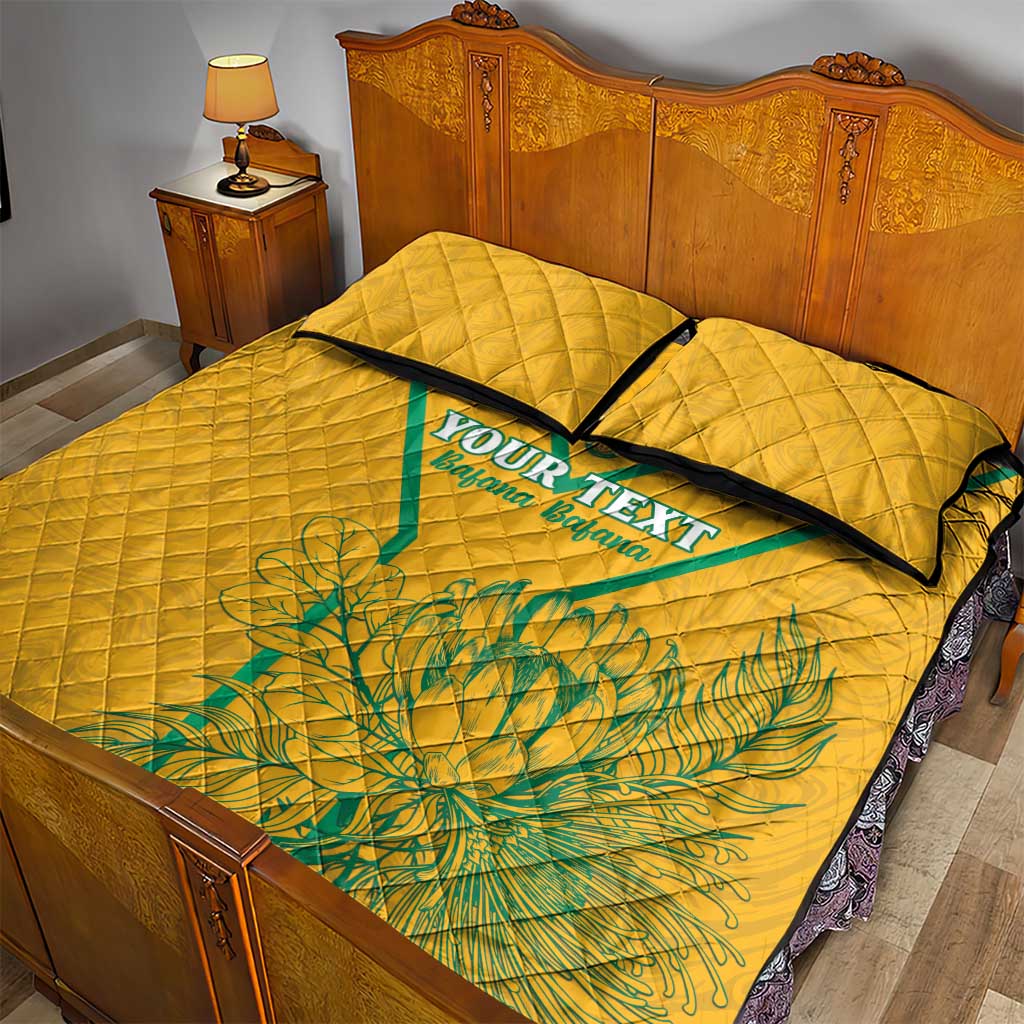 Custom Afro South Africa Soccer Quilt Bed Set Go Champions LT15
