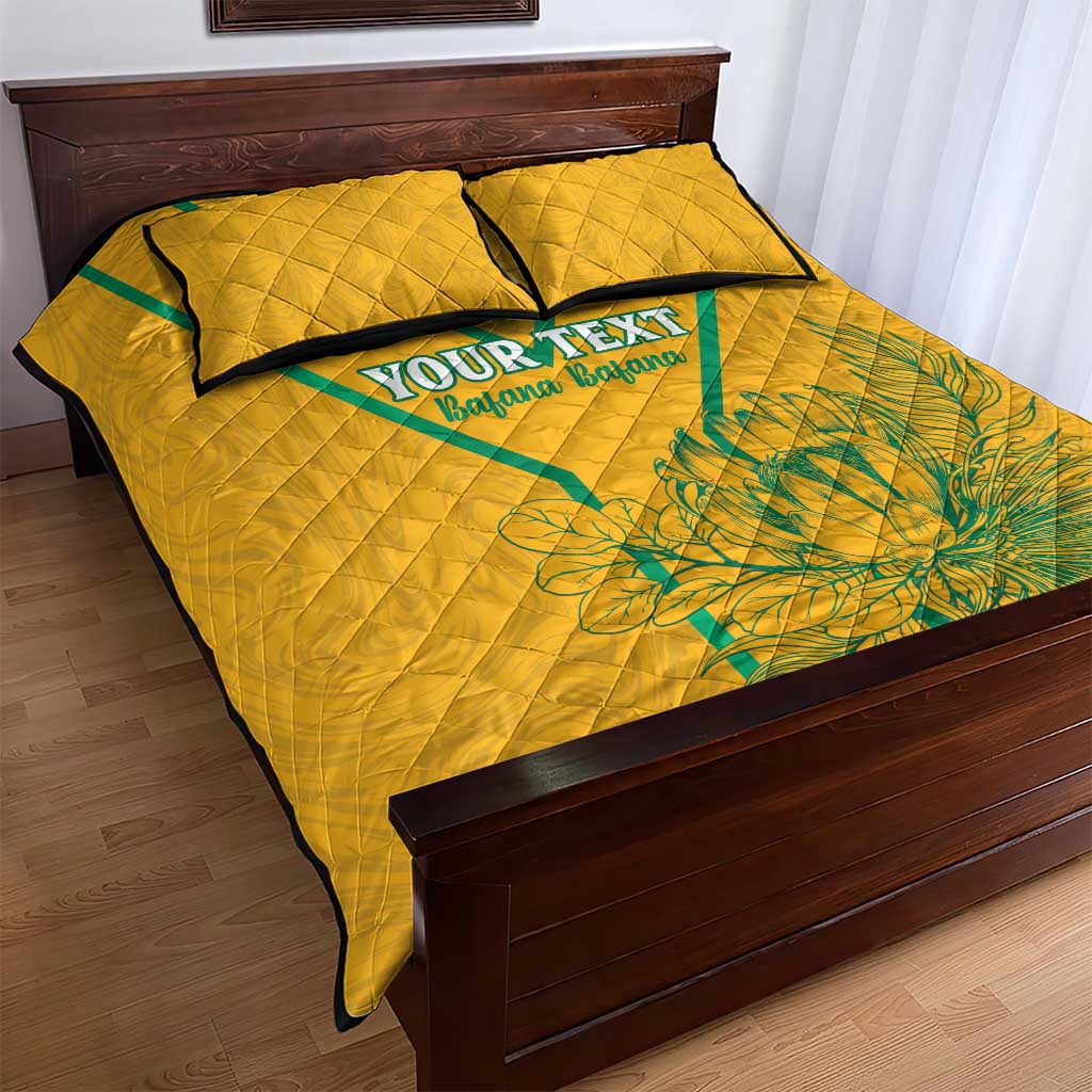 Custom Afro South Africa Soccer Quilt Bed Set Go Champions LT15