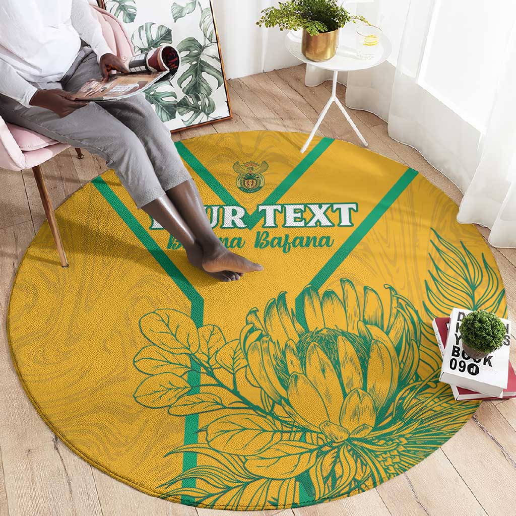 Custom Afro South Africa Soccer Round Carpet Go Champions LT15