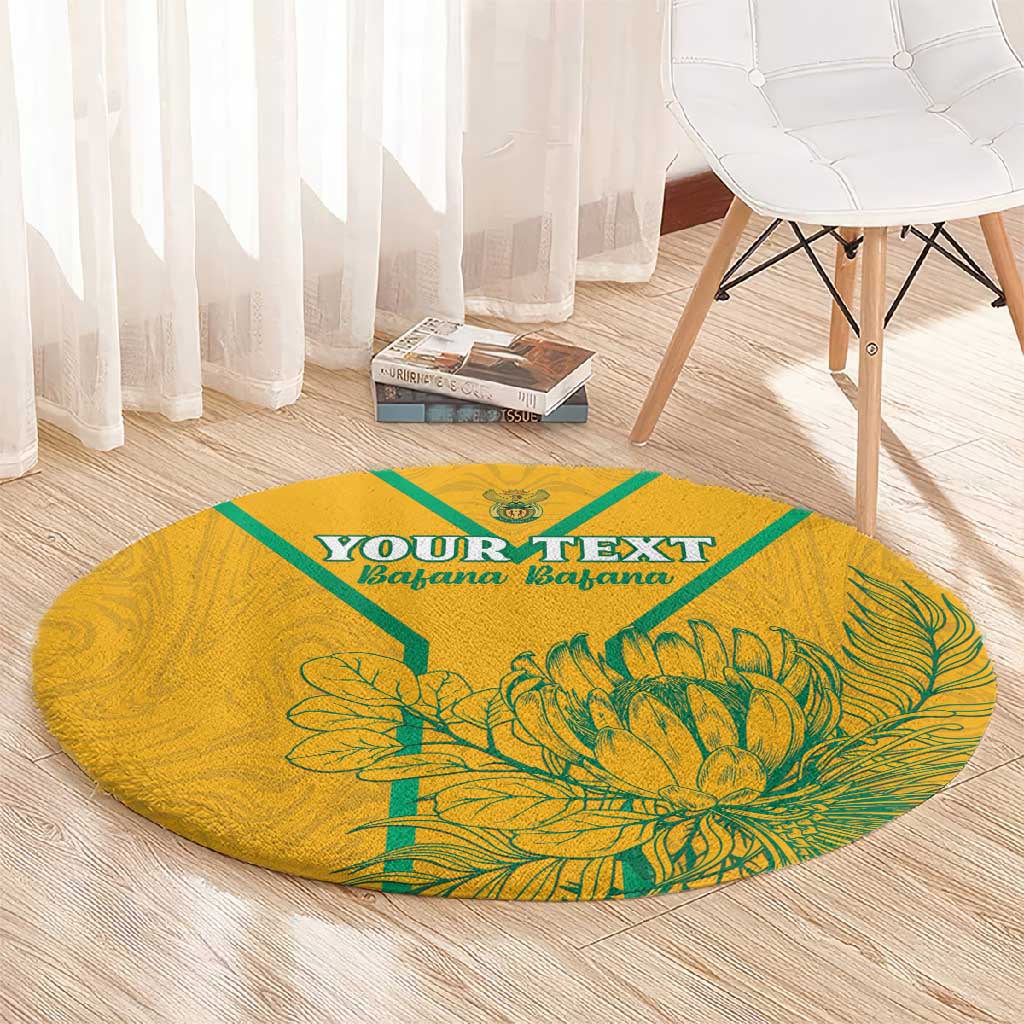 Custom Afro South Africa Soccer Round Carpet Go Champions LT15