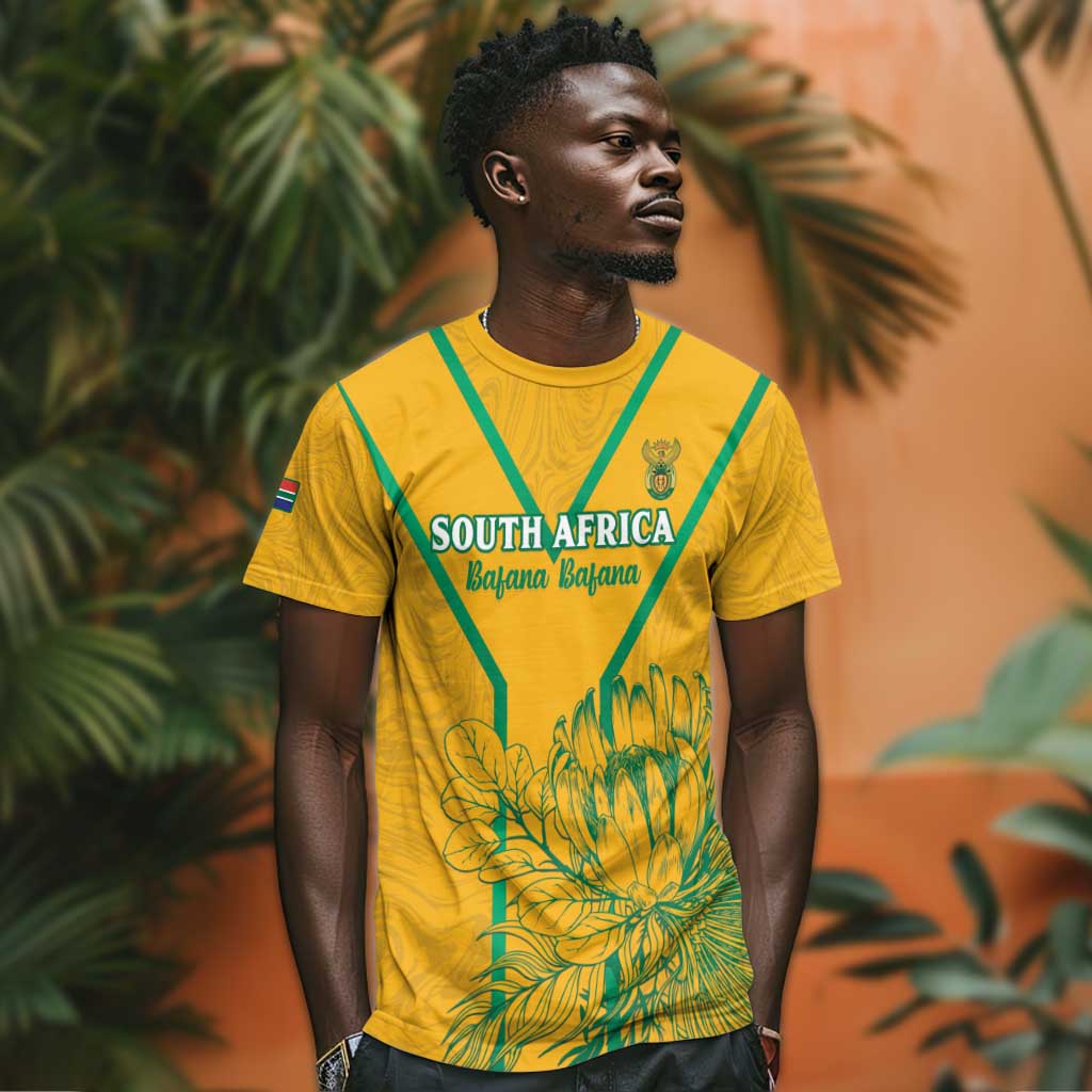 Custom Afro South Africa Soccer T shirt Go Champions LT15