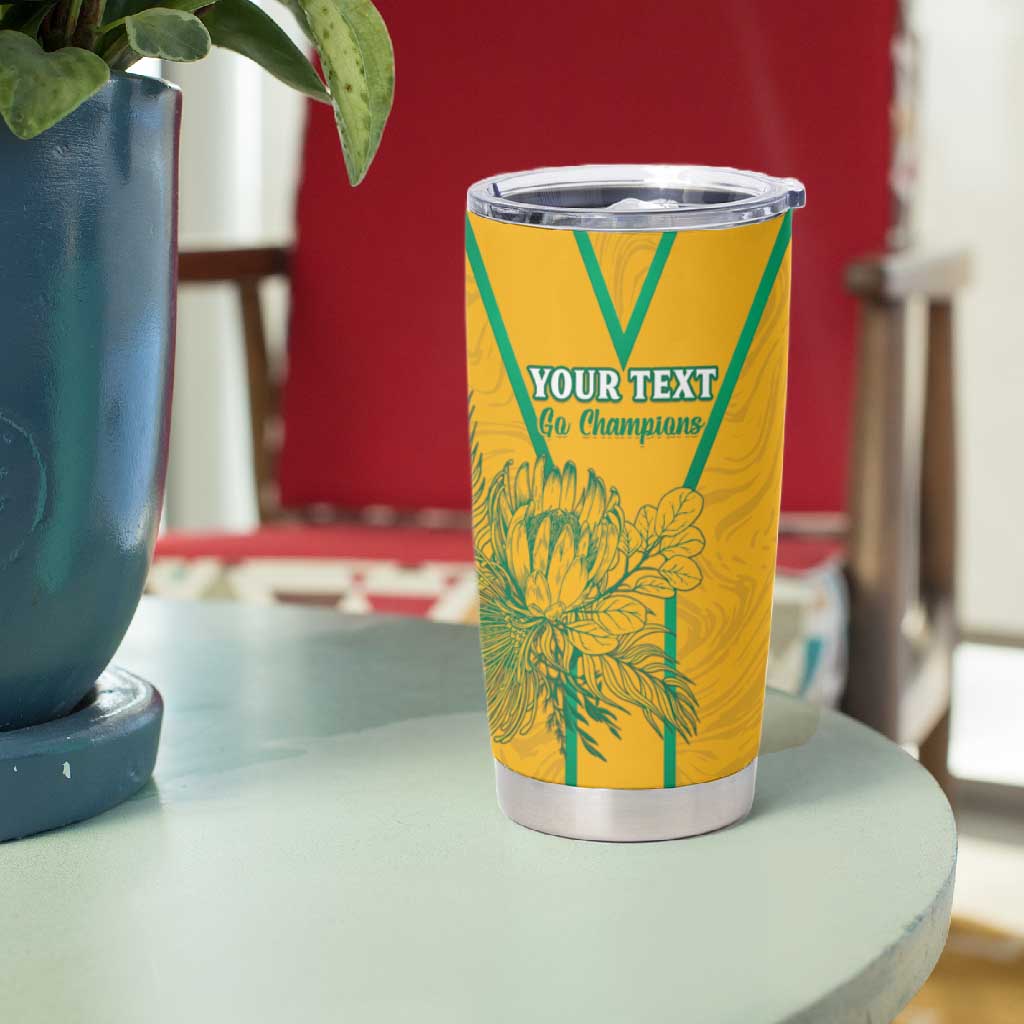 Custom Afro South Africa Soccer Tumbler Cup Go Champions LT15