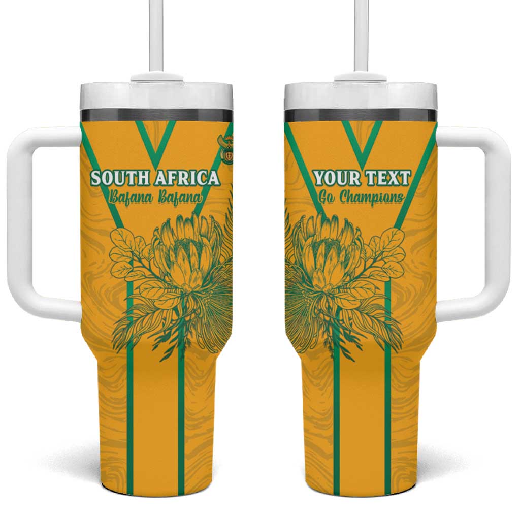 Custom Afro South Africa Soccer Tumbler With Handle Go Champions LT15