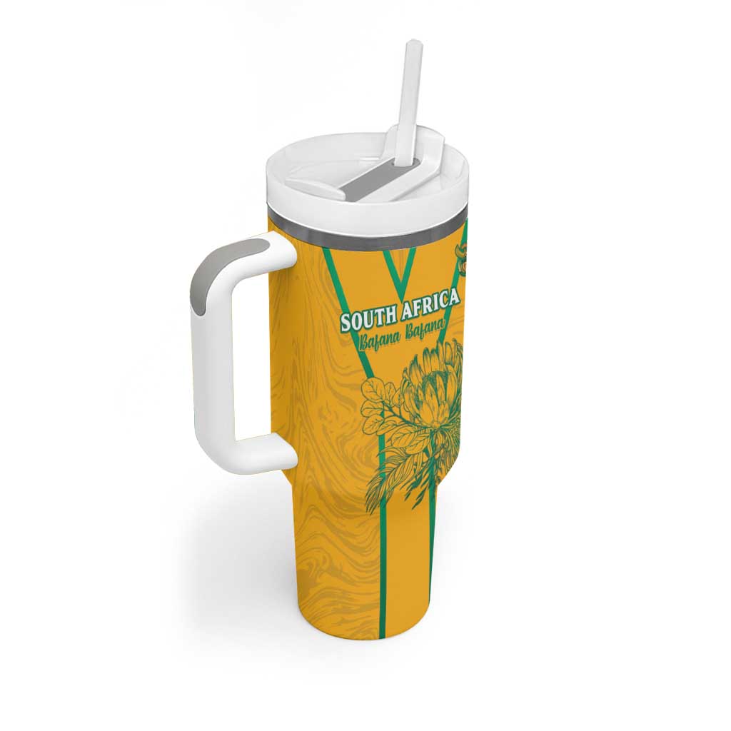 Custom Afro South Africa Soccer Tumbler With Handle Go Champions LT15