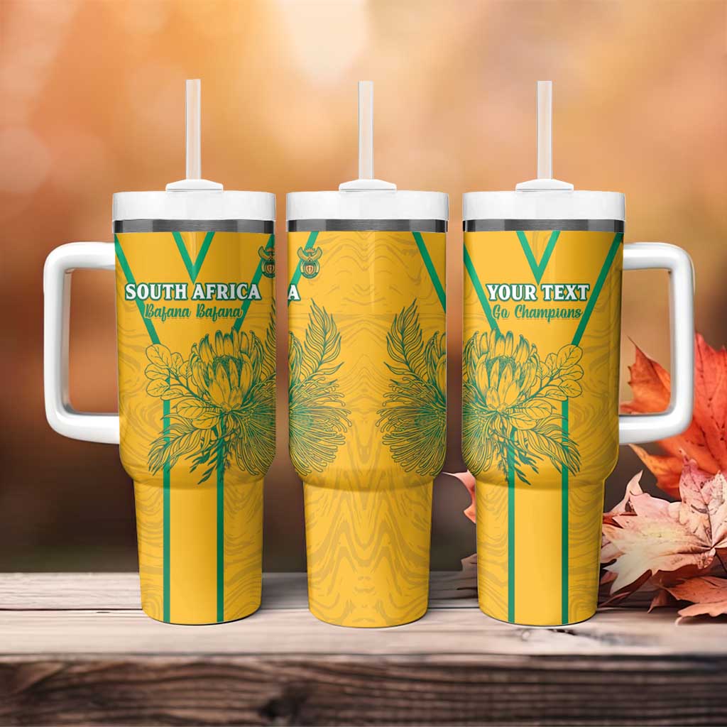 Custom Afro South Africa Soccer Tumbler With Handle Go Champions LT15