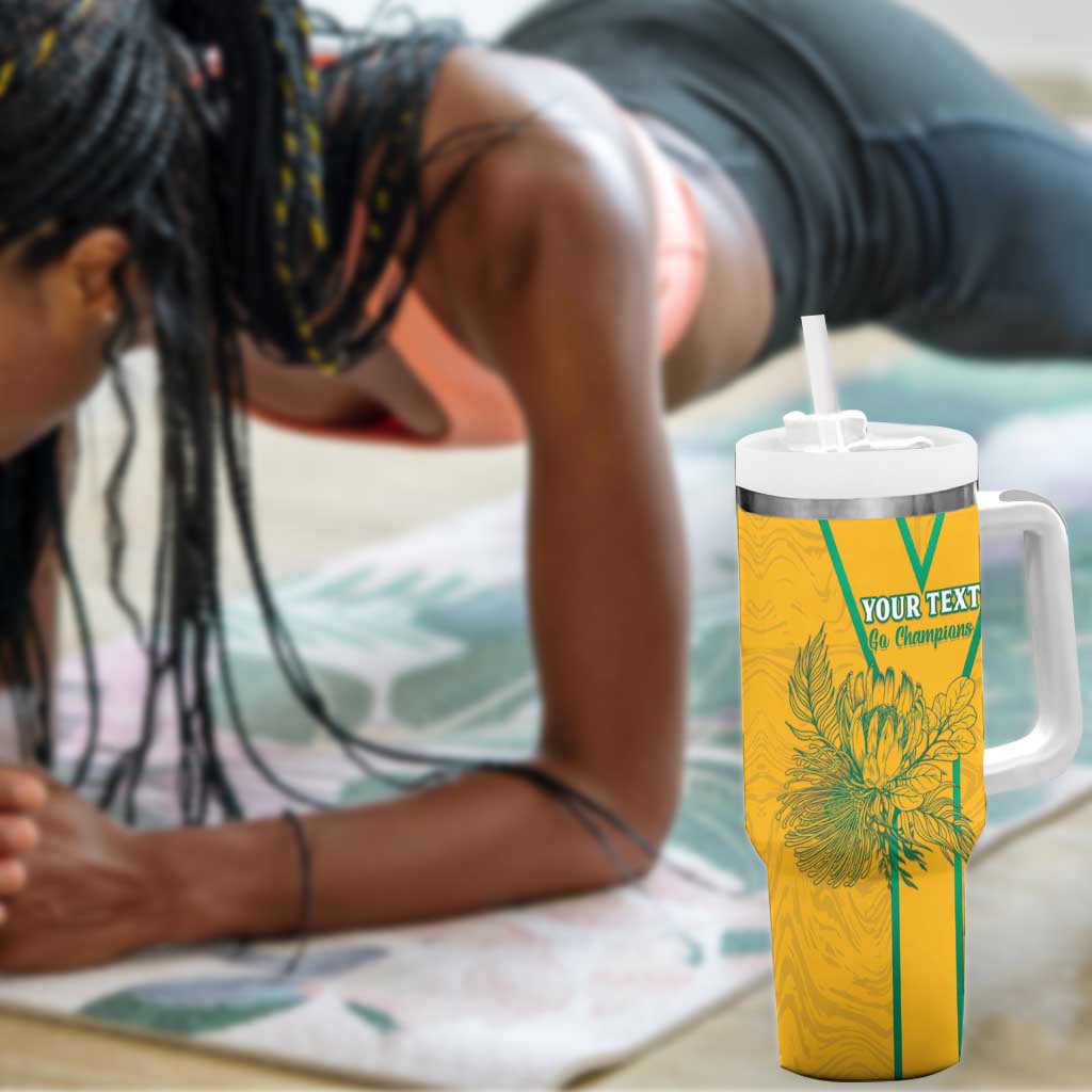 Custom Afro South Africa Soccer Tumbler With Handle Go Champions LT15