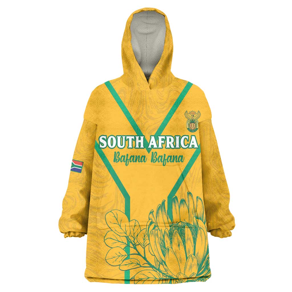 Custom Afro South Africa Soccer Wearable Blanket Hoodie Go Champions LT15