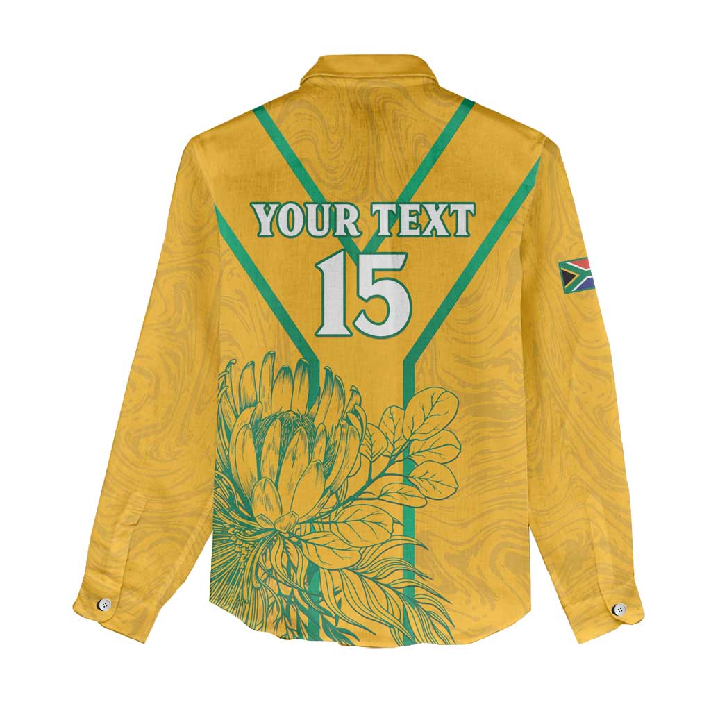 Custom Afro South Africa Soccer Women Casual Shirt Go Champions LT15
