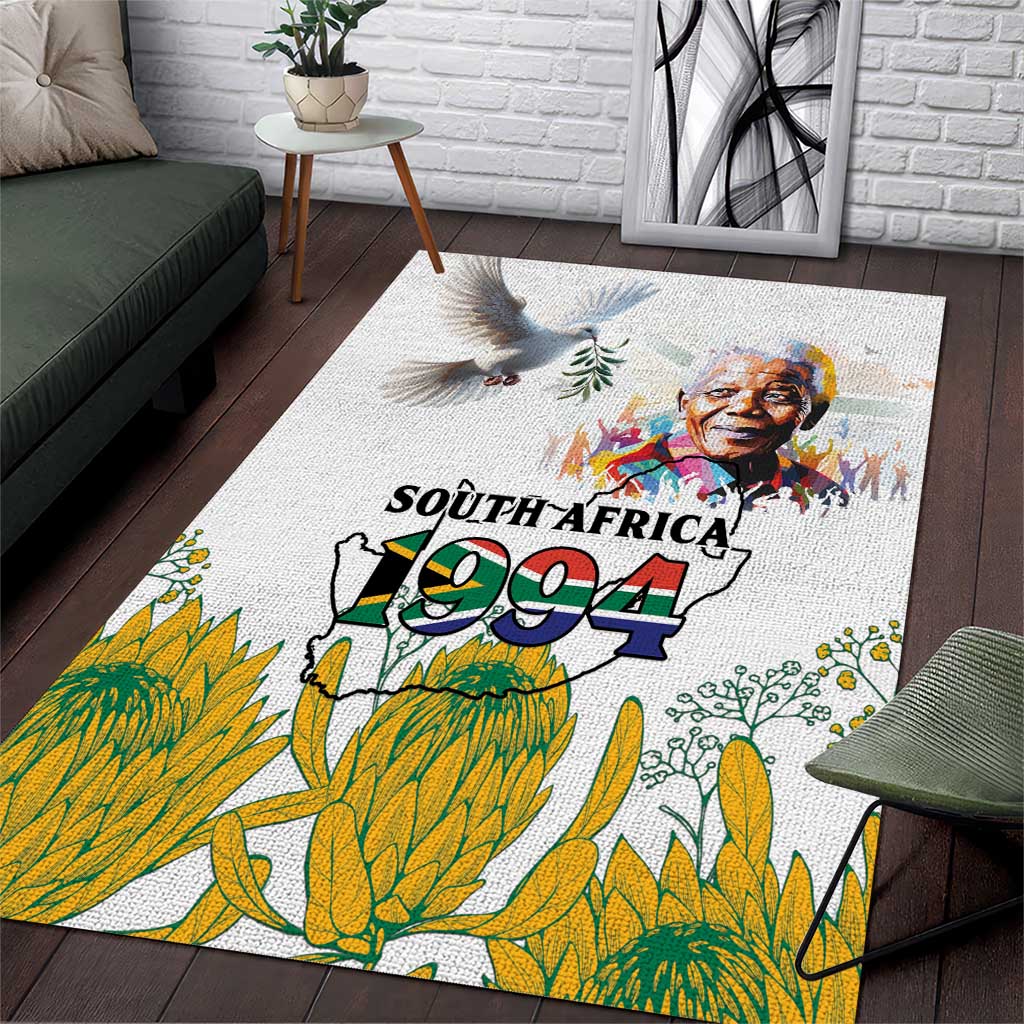 Afro South Africa Freedom Day Area Rug Nelson Mandela LT15