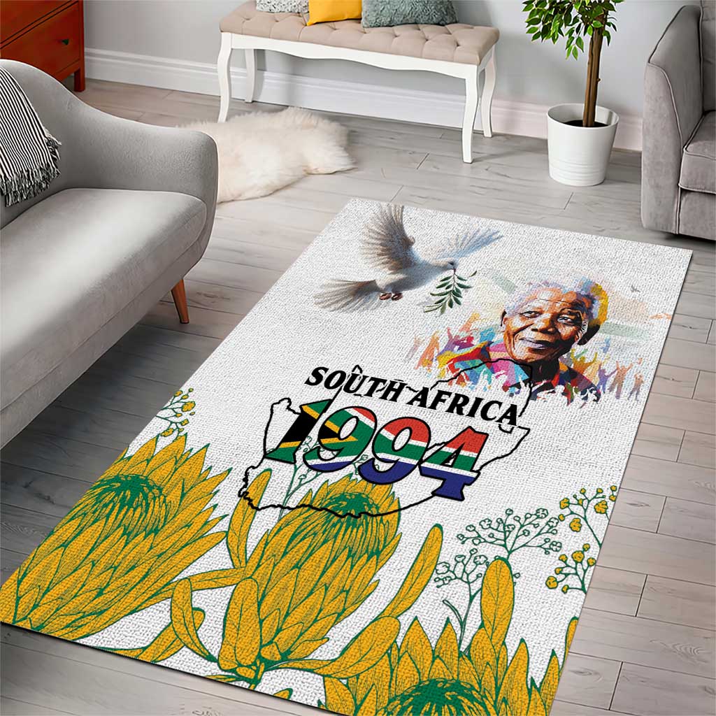 Afro South Africa Freedom Day Area Rug Nelson Mandela LT15