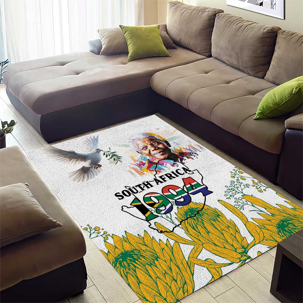 Afro South Africa Freedom Day Area Rug Nelson Mandela LT15